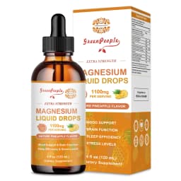 Greenpeople 120ML Magnesium Glycinate Liquid Drop Triple Magnesium Supplement with Magnesium Glycinate & Citrate for Calm Mood,Muscle & Sleep