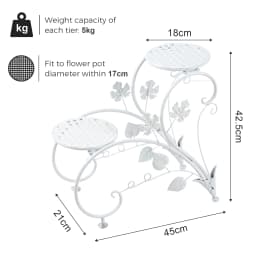 4-Tier Plant Stand Display Shelf Garden Patio Planter Rack Home Decor Flower Stand for Indoor Outdoor