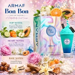 ARMAF Odyssey Bon Bon Eau de Parfum 3.4 fl oz / 100ml for Women, Long Lasting Sweet Gourmand Fruity Fragrance Spray, Daily Wear Date Night Party Gift Perfume