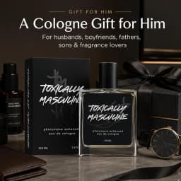 Toxically Masculine Cologne Infused Eau de Cologne for Men, 100 ml / 3.4 Fl Oz Spray, Classic Cologne Scent Masculine Fragrance, Long Lasting Men’s Cologne for Daily Wear, Night Out & Gifts for Him