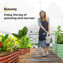 13' x 10' Hoop House with Large Windows Tunnel Greenhouse, White