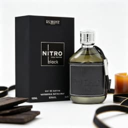 Long Lasting 80% Eau De Parfum Nitro Black Masculine Dark Woody Perfume Dumont Black Leather Bottle 100ml For Men Gift