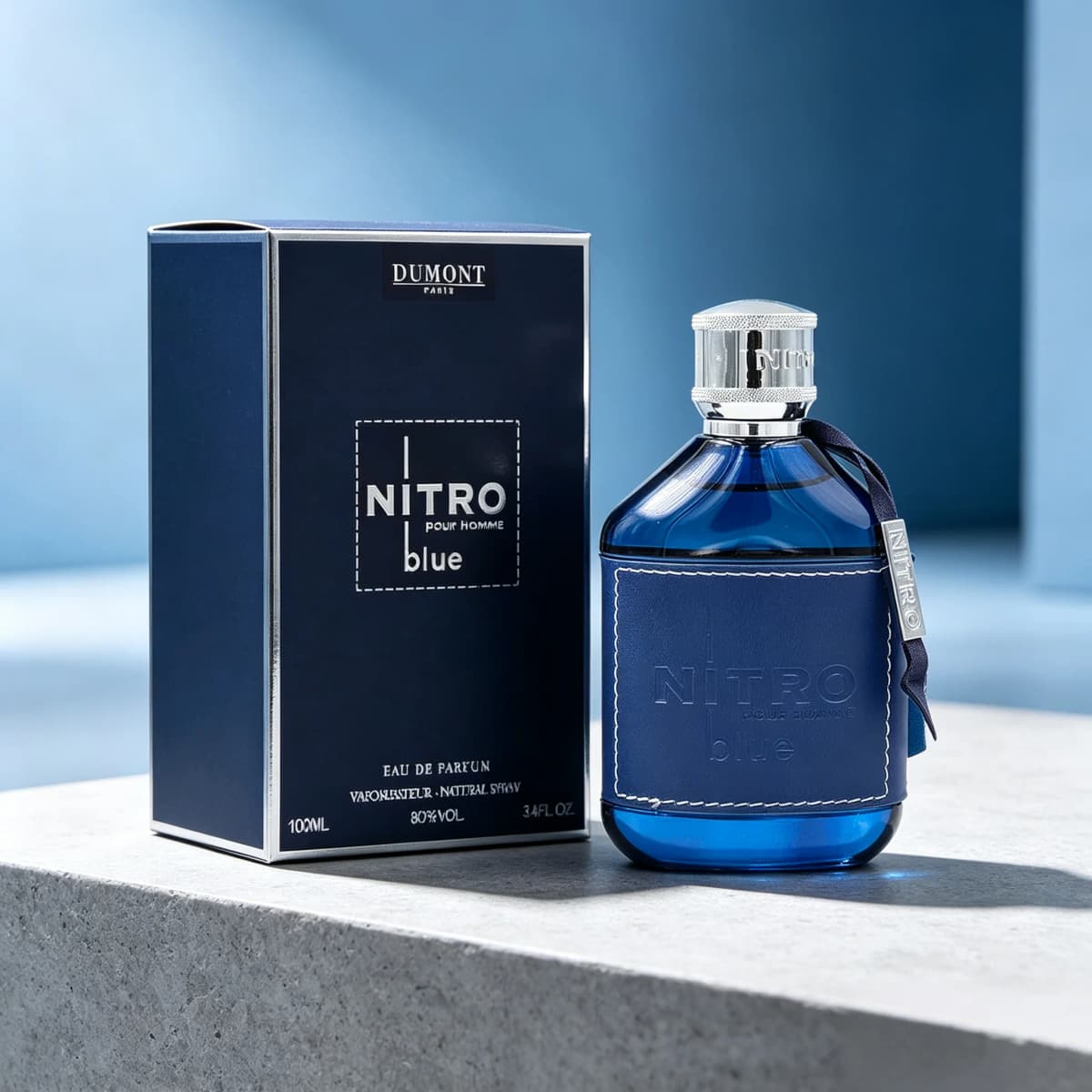 Long Lasting 80% Eau De Parfum Nitro Black Masculine Dark Woody Perfume Dumont Black Leather Bottle 100ml For Men Gift