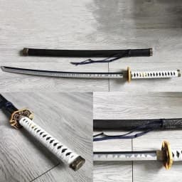 Devil May Cry 104cm 40in Light Grey Glow Plastic LED Light Up Glow Katana Sword Sabre Blade Safe Cosplay Display Photo Prop
