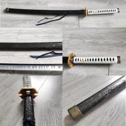 Devil May Cry 104cm 40in Light Grey Glow Plastic LED Light Up Glow Katana Sword Sabre Blade Safe Cosplay Display Photo Prop
