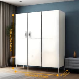 A Simple Wardrobe with Magnetic Suction Double Door Type, Magnetic Suction Thickened Panel, Cloth Portable Wardrobe for Bedroom