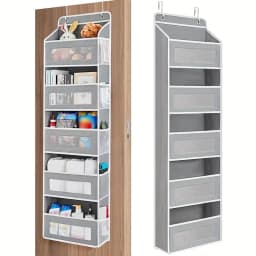 5-Tier Behind Door Hanging Shoe Organizer Multilayer Dustproof Large Capacity Bedroom Storage Bag