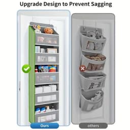 5-Tier Behind Door Hanging Shoe Organizer Multilayer Dustproof Large Capacity Bedroom Storage Bag