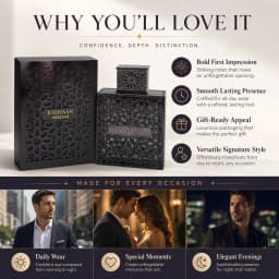 Luxury Black Hollow Metal Rayhaan Obsidian Mens Cologne Long Lasting Arabic Oriental Woody Scent Men Perfume Eau De Toilette Gift Box For Men Holiday Birthday Present