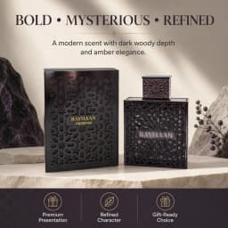 Luxury Black Hollow Metal Rayhaan Obsidian Mens Cologne Long Lasting Arabic Oriental Woody Scent Men Perfume Eau De Toilette Gift Box For Men Holiday Birthday Present