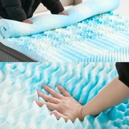 MCQ Memory Foam Mattress Topper 3 Inch Thick Gel Infused Cooling Toppers Pad for Full Size Bed Sleeper Sofa CertiPUR US Certifie
