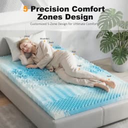 MCQ Memory Foam Mattress Topper 3 Inch Thick Gel Infused Cooling Toppers Pad for Full Size Bed Sleeper Sofa CertiPUR US Certifie