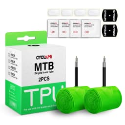 2 Pcs CYCLAMI Mountain Bike Inner Tube UltraLight MTB 26 27.5 29 Inch TPU Hose Metal Presta Valve 45mm FV For Mountain 1.9 - 2.5