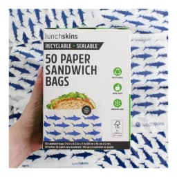 Recyclable & Sealable Paper Sandwich Bags - Shark - 50ct