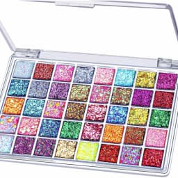 Waterproof Face Glitter Gel for Women Girls 40 Colors No Glue Needed Face Body Makeup for Halloween Rave Carnival Party Cosplay Sparkle Glitter