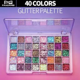 Waterproof Face Glitter Gel for Women Girls 40 Colors No Glue Needed Face Body Makeup for Halloween Rave Carnival Party Cosplay Sparkle Glitter