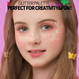 Waterproof Face Glitter Gel for Women Girls 40 Colors No Glue Needed Face Body Makeup for Halloween Rave Carnival Party Cosplay Sparkle Glitter