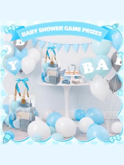 Baby Shower Prizes Modern Sleek 74 Pcs Blue Game Winners Gifts Clear Tote Bags Spa Headbands Puffs Mirrors Jewelry Boxes For Bridal Shower Bachelorette Party Wedding Favors Party Supplies Housewarming Gift Mother's Day Gift