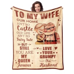 [SummerVibes] CLASSIC Wife Blanket Gifts for Wife on Mothers Day To My Wife Soft Throw Blanket Christmas Birthday Present for Wife From Husband Romantic Gifts for Her,All-Season Universal Blanket
