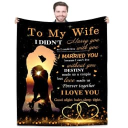 [SummerVibes] CLASSIC Wife Blanket Gifts for Wife on Mothers Day To My Wife Soft Throw Blanket Christmas Birthday Present for Wife From Husband Romantic Gifts for Her,All-Season Universal Blanket