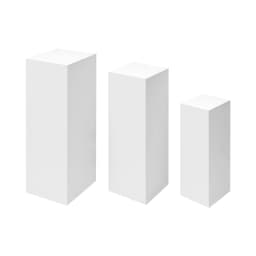 3PCS Flower Display Rack, Square Metal Pedestal Stands for Parties, Dessert Table Cube Display Pillars for Birthday Wedding