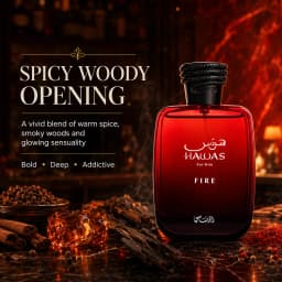 Armaf Hawas Fire for Him Eau de Parfum 100ml French Clary Sage Egyptian Jasmine Marine Ambergris Mineral Amber Aromatic Aquatic Men’s Fragrance Single Bottle