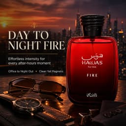 Armaf Hawas Fire for Him Eau de Parfum 100ml French Clary Sage Egyptian Jasmine Marine Ambergris Mineral Amber Aromatic Aquatic Men’s Fragrance Single Bottle