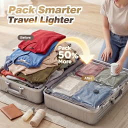 12 Pcs Travel Vacuum Seal Bags Modern Sleek Checkered Pattern Space Saving Storage Bags With Electric Rechargeable Air Pump Reusable Vacuum Storage Bags For Clothes Blankets Pillows Luggage Travel Essential