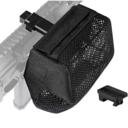 Heat Resistant Brass Catcher for Thickened Nylon Cartridge Casing Shell Catcher Net with Quick Release Zipper,  Picatinny Rail Mounts - Holds 100+ Casings
