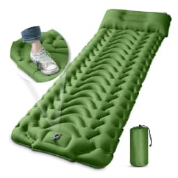 Camping Sleeping Pad, Ultralight Camping Mat with Pillow Built-in Foot Pump