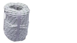 3/8 in X 100 ft. White-Green High-Strength Polyester Braided Rope with 2124 lbs. Maximum Pull, Tree Work Rope for Sailboat Camping and Horticultural Farm operations