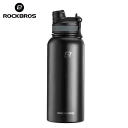 ROCKBROS Thermos Water Bottle 500ml 1000ml Thermal Cup Non Slip 304 Stainless Steel Cold And Hot Thermo Cup Cycling Hiking Equipment