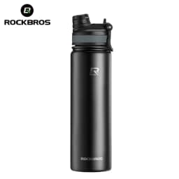 ROCKBROS Thermos Water Bottle 500ml 1000ml Thermal Cup Non Slip 304 Stainless Steel Cold And Hot Thermo Cup Cycling Hiking Equipment
