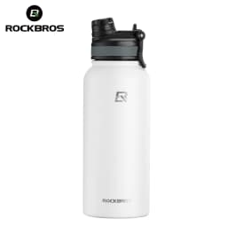 ROCKBROS Thermos Water Bottle 500ml 1000ml Thermal Cup Non Slip 304 Stainless Steel Cold And Hot Thermo Cup Cycling Hiking Equipment