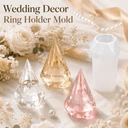 Diamond Cone Ring Base Resin Silicone Moulds, Multi Faceted Pyramid Silicone Moulds for Epoxy Resin Casting, Suitable for Ring Bases, Wedding Decorations, Engagement Gifts, Decorative Home Accessories and DIY Resin Crafts