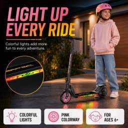 C10 Kids Electric Scooter with LED Display, 250W Motor 10 MPH Max Speed 6 Miles Range, 3 Adjustable Heights, 6.5" Solid Tires Foldable Electric Scooter for Boys Girls Ages 6-12