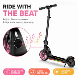 C10 Kids Electric Scooter with LED Display, 250W Motor 10 MPH Max Speed 6 Miles Range, 3 Adjustable Heights, 6.5" Solid Tires Foldable Electric Scooter for Boys Girls Ages 6-12