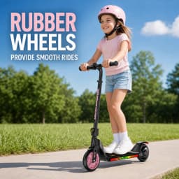 C10 Kids Electric Scooter with LED Display, 250W Motor 10 MPH Max Speed 6 Miles Range, 3 Adjustable Heights, 6.5" Solid Tires Foldable Electric Scooter for Boys Girls Ages 6-12