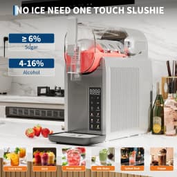 No Ice Needed Slushie Machine, 68Oz Frozen Drink Maker With 6 Preset Programs, LED Display, Auto-Clean For Margaritas