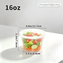 48-Piece Durable Reusable PP Plastic Soup Cup Set with Leak-Proof Lids, Microwave and Fridge Safe, Good Sealing Performance, Available in Multiple Sizes (8/16/24/32 oz), Dishwasher Safe, Suitable for Takeout, Restaurants, Home Offices, and Daily Meal Prep