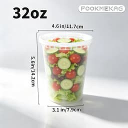 48-Piece Durable Reusable PP Plastic Soup Cup Set with Leak-Proof Lids, Microwave and Fridge Safe, Good Sealing Performance, Available in Multiple Sizes (8/16/24/32 oz), Dishwasher Safe, Suitable for Takeout, Restaurants, Home Offices, and Daily Meal Prep