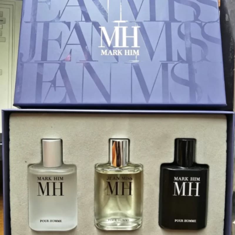 3Pcs Pour Homme Perfume Gift Set For Men Woody Aquatic Fresh Fragrance Long Lasting EDP Cologne For Daily Office Dating Business Wedding Birthday Holiday Gift