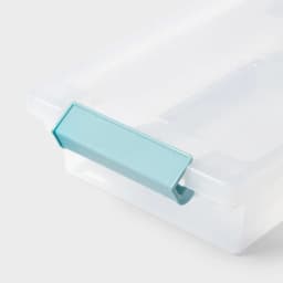 1.9qt Clear Latching Storage Bin Plastic Organizer Container