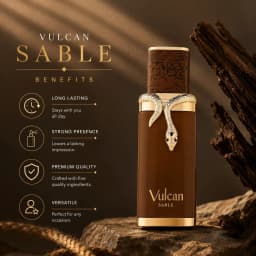 French Avenue Vulcan Sable - Whiskey, Coriander, Tonka, Patchouli, Benzoin - Eau De Parfum 3.4Oz/100ml