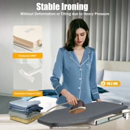 Foldable Ironing Board for Cabinet, 180° Rotating Pull-Out Ironing Station with Anti-Scald Cover, Space Saving Wall Mount Laundry Organizer for Small Apartments, Bedrooms & Laundry Rooms