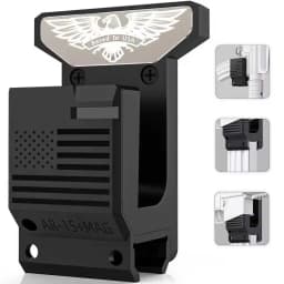 AR15 Mag Wall Mount Rifle Storage Holder, 360° Install Aluminum Tactical Gun Rack Fit M4 M16 AR10 AR12 Heavy Duty 300LB Support