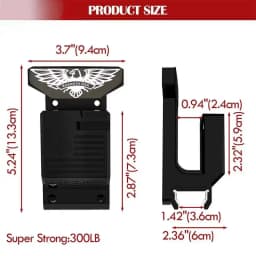 AR15 Mag Wall Mount Rifle Storage Holder, 360° Install Aluminum Tactical Gun Rack Fit M4 M16 AR10 AR12 Heavy Duty 300LB Support
