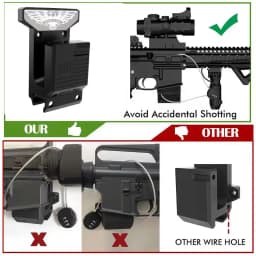 AR15 Mag Wall Mount Rifle Storage Holder, 360° Install Aluminum Tactical Gun Rack Fit M4 M16 AR10 AR12 Heavy Duty 300LB Support