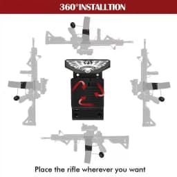 AR15 Mag Wall Mount Rifle Storage Holder, 360° Install Aluminum Tactical Gun Rack Fit M4 M16 AR10 AR12 Heavy Duty 300LB Support
