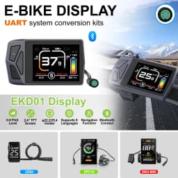 Electric Bike Display EKD01 CAN/UART Protocol Bluetooth Navigation Multilingual eBike Computer 9 PAS For BAFANG Motor Protocol 5PIN IP6